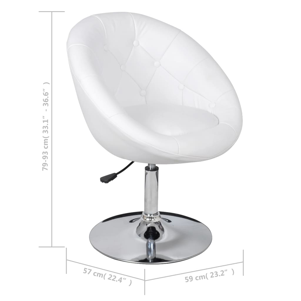 vidaXL Bar Stool Height Adjustable Bar Seat Island Stool for Pub Faux Leather