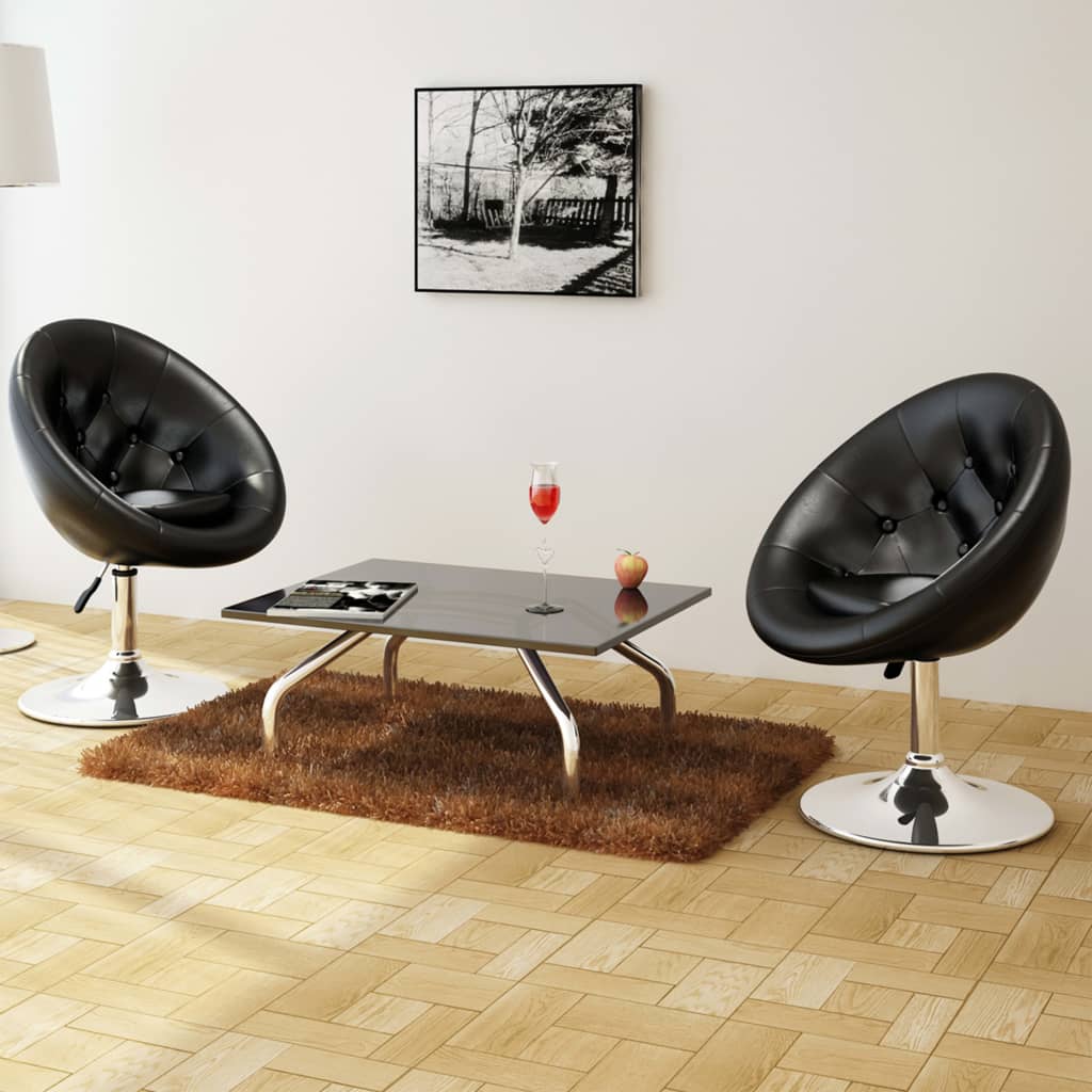 vidaXL Bar Stool Height Adjustable Bar Seat Island Stool for Pub Faux Leather